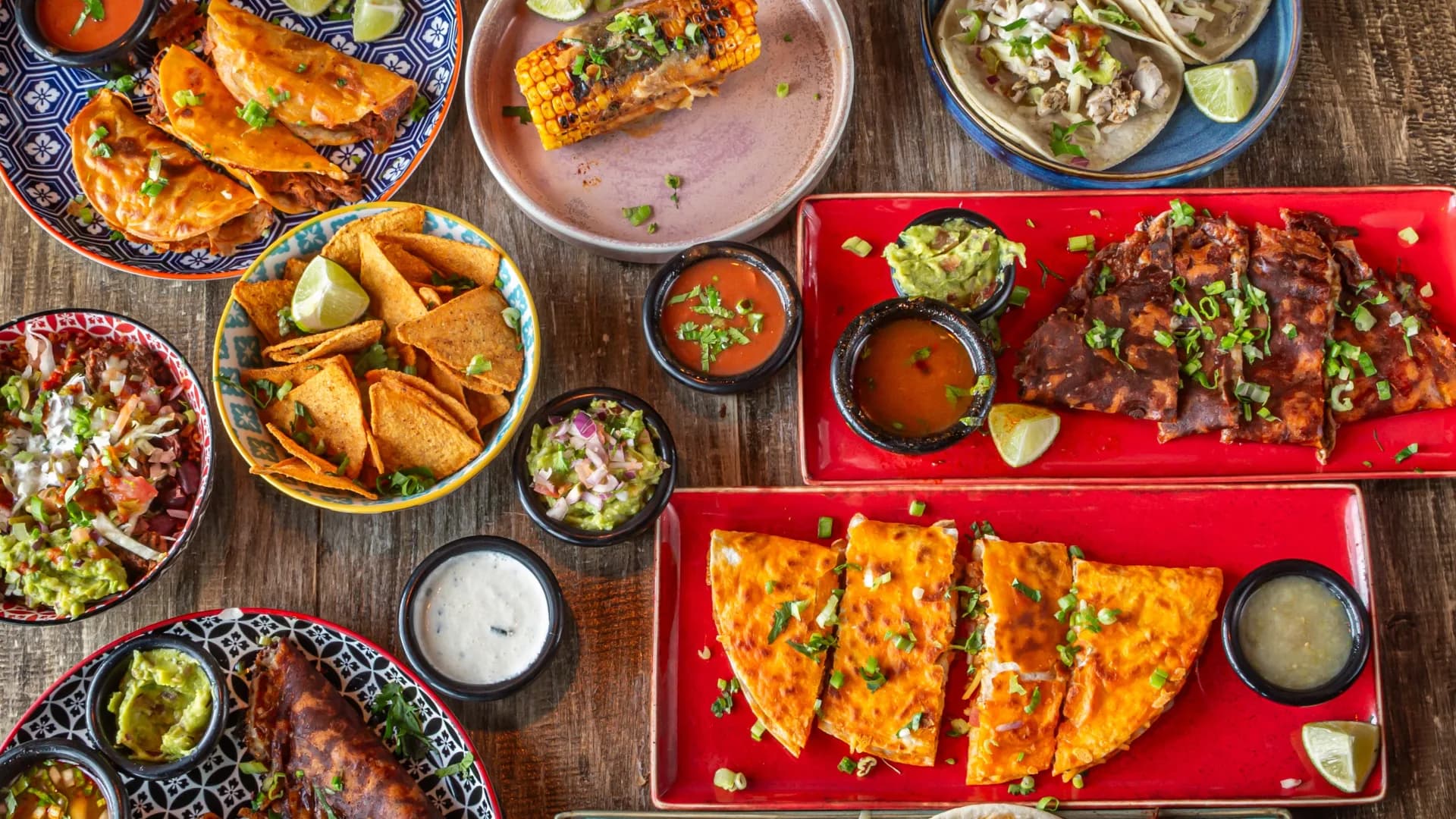 Don Tacos food spread - Birria tacos, Korean-inspired tacos and authentic Mexican street food