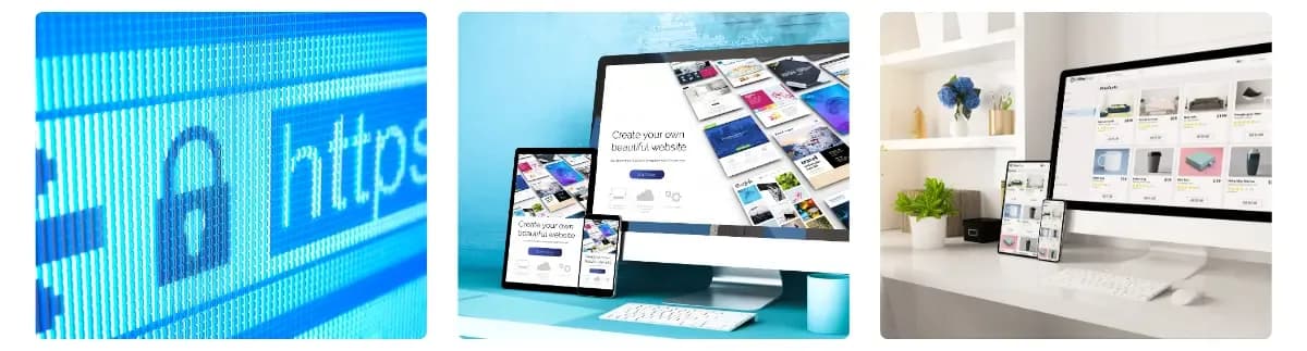 Blam Websites Franchise digital services showing secure websites and responsive design