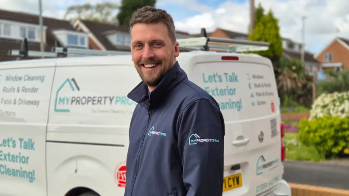 My Property Pros franchise owner with branded van